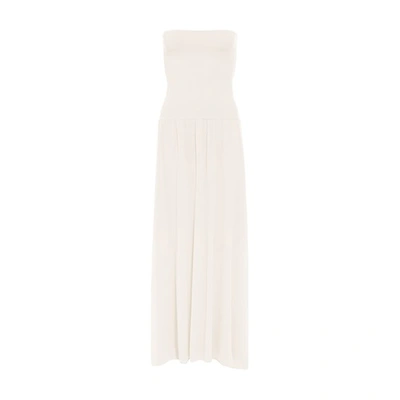 Eres Oda Strapless Stretch-jersey Maxi Dress In Percale