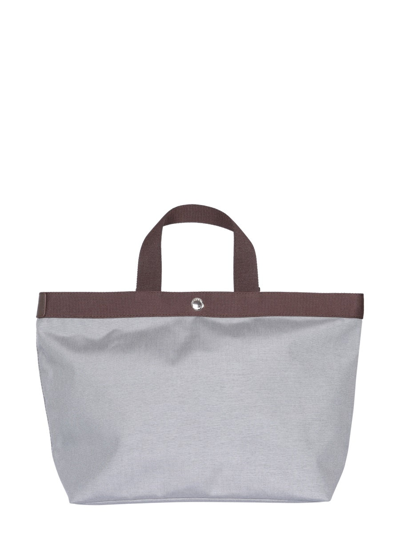 Herve Chapelier Medium Shopping Bag In Grey
