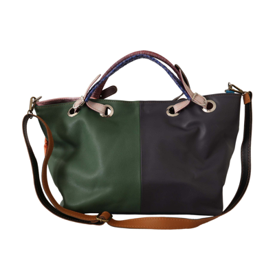 Ebarrito Multicolor Genuine Leather Shoulder Strap Tote Handbag