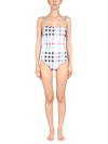 BURBERRY CHECK PATTERN ONE PIECE SWIMSUIT