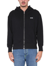 Msgm Cotton T-shirt With Front Printed Logo In Nero
