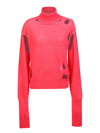 Mm6 Maison Margiela Half Glove Sleeves Turtle-neck Jumper In Red