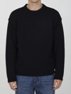 TEN C BLACK WOOL JUMPER