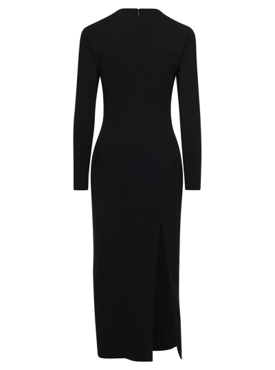 VERSACE VISCOSE SABLE LONG DRESS LONG SLEEVES