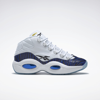 Reebok Unisex Panini Question Mid Basketball Shoes In Ftwr White/classic Cobalt/core Black
