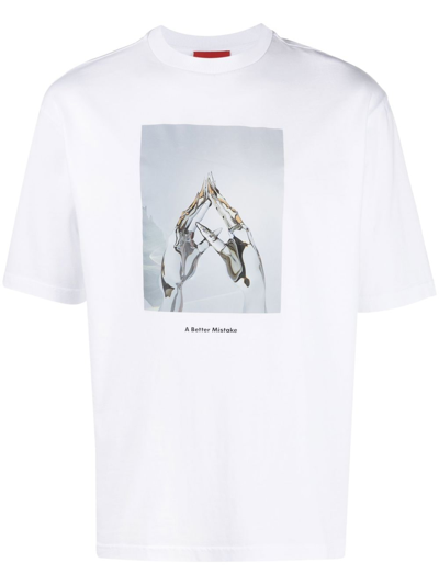A Better Mistake Graphic-print Cotton T-shirt In White