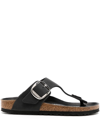 Birkenstock Gizeh Big Buckle Slide Sandal In Black
