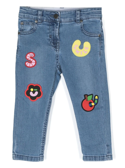 Stella Mccartney Kids' Patch-detail Denim Jeans In Blu