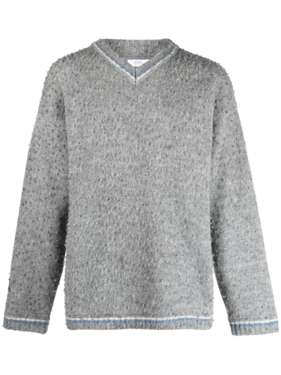 Erl Wool-blend Sweater In Grey