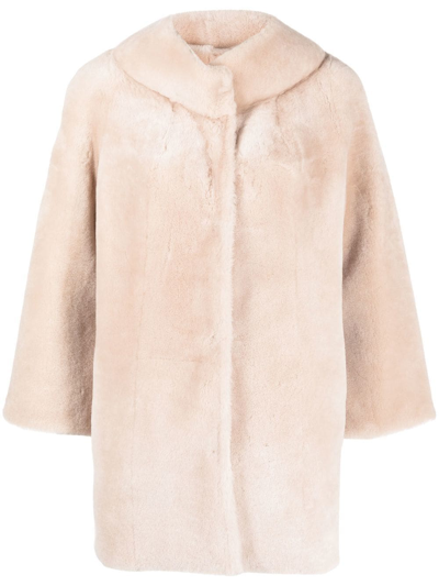 V:pm Atelier X Paisi Shearling Coat In Pink