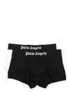 Palm Angels Pack-of-two Logo Waistband Briefs In Black