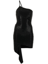 Andreädamo Sequin One Shoulder Dress Skirts Black In Black