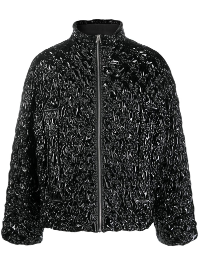 A Better Mistake Magma Quilted Jacket In Black