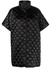 BOUTIQUE MOSCHINO QUILTED SHORT-SLEEVE COAT