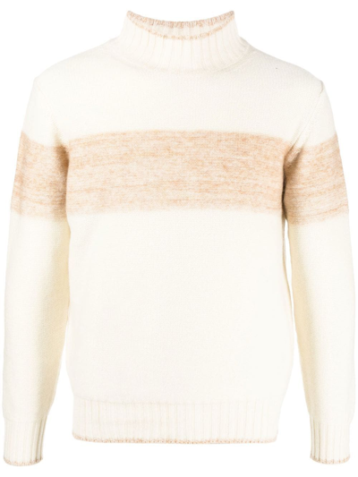 Eleventy Ribbed-detail Knit Jumper In White
