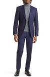 Hugo Boss Virgin Wool Suit In Blue