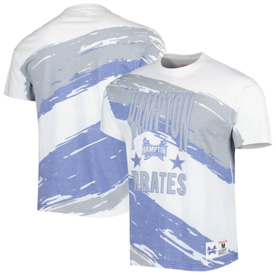 Mitchell & Ness Men's  White Hampton Pirates Paintbrush Sublimated T-shirt