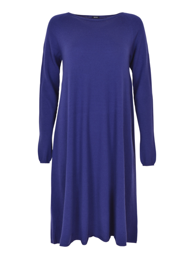 A Punto B Longsleeved Plain Dress In Electric Blue