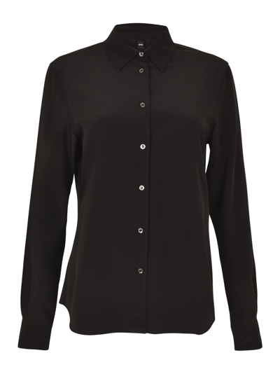 Aspesi Classic Plain Shirt In Black