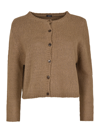 A PUNTO B CLASSIC BUTTONED WOVEN CARDIGAN