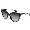 GUCCI GREY CAT EYE LADIES SUNGLASSES GG1011S 001 57