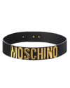 MOSCHINO Moschino Logo Lettering Leather Belt