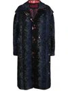 Vitelli Printed Coat In Blue