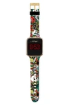 I Touch Ed Hardy Printed Digital Watch, 45mm X 39mm In Gold Black/ Multicolor