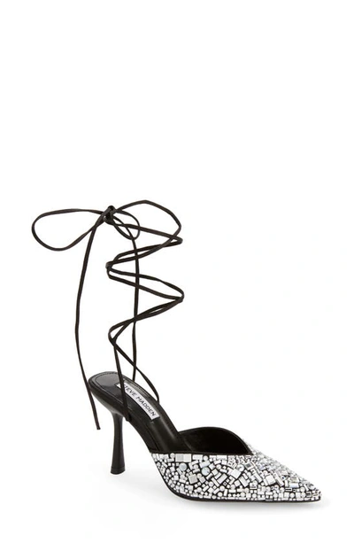 Steve Madden Ravesh Crystal-embellished Pointed Toe Pump In Black Mult