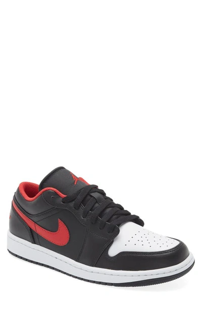 Jordan Air  1 Low Sneakers In Black/fire Red/white