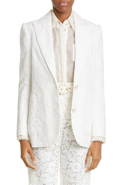 Zimmermann Women's High Tide Lace Long-line Jacket In White