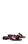 Tory Burch Bombé Miller Slide Sandal In Bordo / Coconut