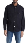 Frame Collared Denim Shirt In Noir