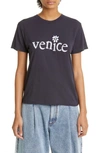 Erl Gender Inclusive Venice Graphic Tee In Black 1 (blue)