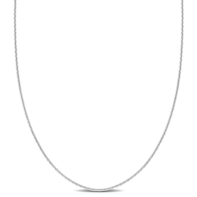 Amour Cable Chain Necklace In Platinum In White