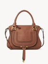 Chloé Sac Marcie En Cuir Grainé Femme Brun Taille Onesize 100% Cuir De Veau