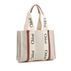 CHLOÉ TOTE MEDIUM WOODY EN LIN