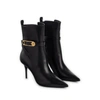 VERSACE SAFETY PIN CALFSKIN LEATHER BOOTS