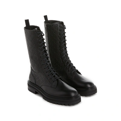 Jimmy Choo Combat Boots Cora En Cuir In Black