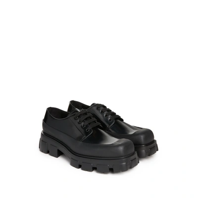 Prada Brushed Derby Shoes In F0002