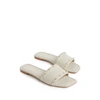 STUART WEITZMAN LEATHER AND PEARL SANDALS