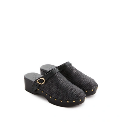 Ancient Greek Sandals Stud Embellished Closed Clogs In Black