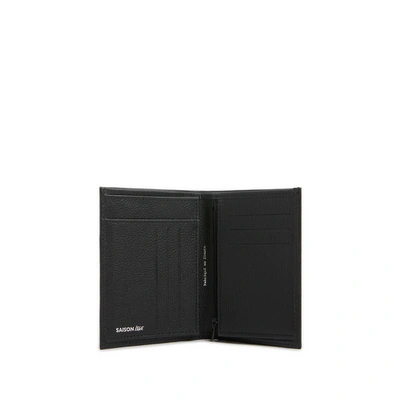 Saison Portefeuille En Cuir De Veau In Noir
