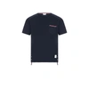 Thom Browne Navy Milano Cotton Oversized Pocket T-shirt In Blue