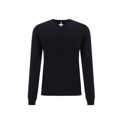 Au Printemps Paris Pull Col V En Laine In Blue