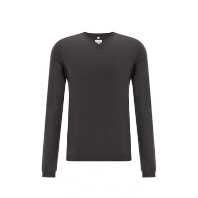 Au Printemps Paris Pull Col V En Laine In Grey