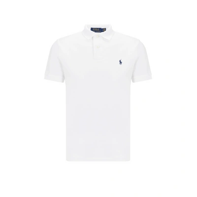 Polo Ralph Lauren Ralph Lauren Custom Slim Fit Stretch Mesh Polo Shirt In White