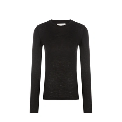 Saison Pull Fin En Laine In Black