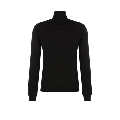 Saison Merino Wool Turtleneck Jumper In Black