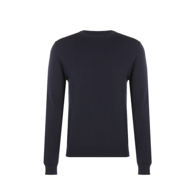 Saison Merino Wool Round-neck Jumper In Blue